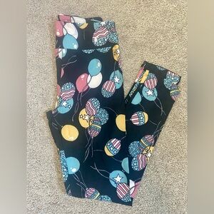 LuLaRoe OS Leggings NWOT 4th of July Independence Day Holiday Balloons
